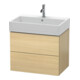 Duravit Meuble sous lavabo L-Cube 68,4x45,9 cm, méd. chêne, 2 tiroirs, suspendu-1