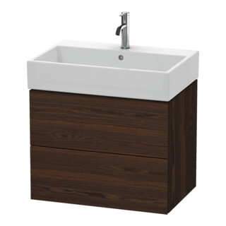 Duravit Meuble sous lavabo L-Cube 68,4x45,9 cm, noyer, 2 tiroirs, suspendu
