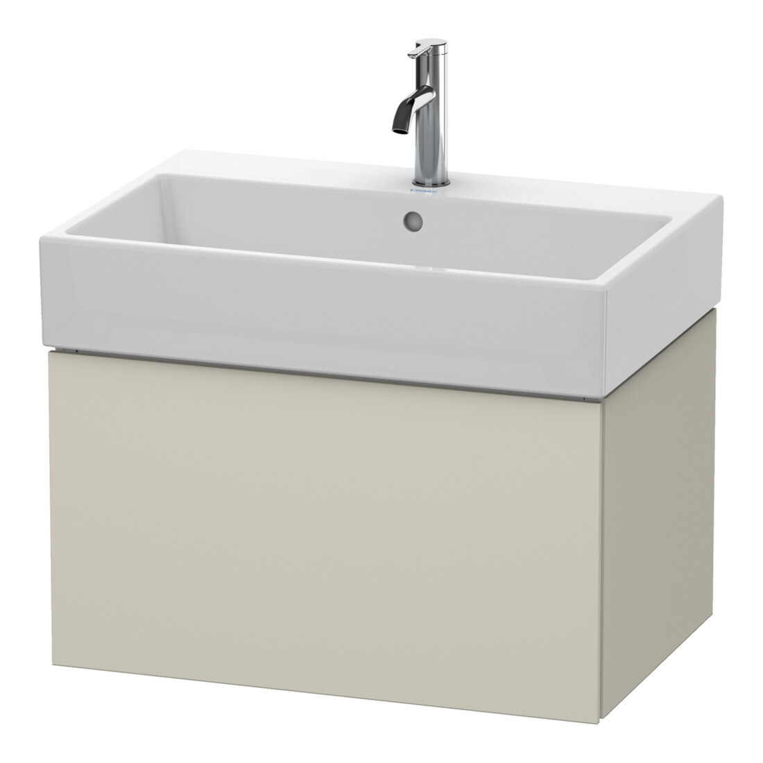 Duravit Meuble sous lavabo L-Cube 68,4x45,9 cm, taupe mat, 1 tiroir, suspendu