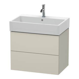 Duravit Meuble sous lavabo L-Cube 68,4x45,9 cm, taupe mat, 2 tiroirs, suspendu