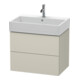 Duravit Meuble sous lavabo L-Cube 68,4x45,9 cm, taupe mat, 2 tiroirs, suspendu-1