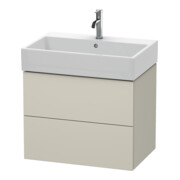 Duravit Meuble sous lavabo L-Cube 68,4x45,9 cm, taupe mat, 2 tiroirs, suspendu