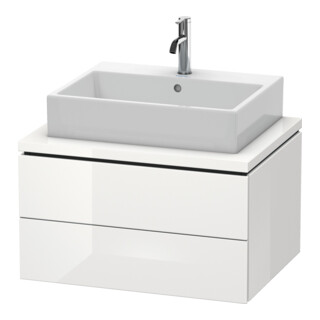 Duravit Meuble sous lavabo L-Cube 72x54,7 cm, blanc brillant, 2 tiroirs