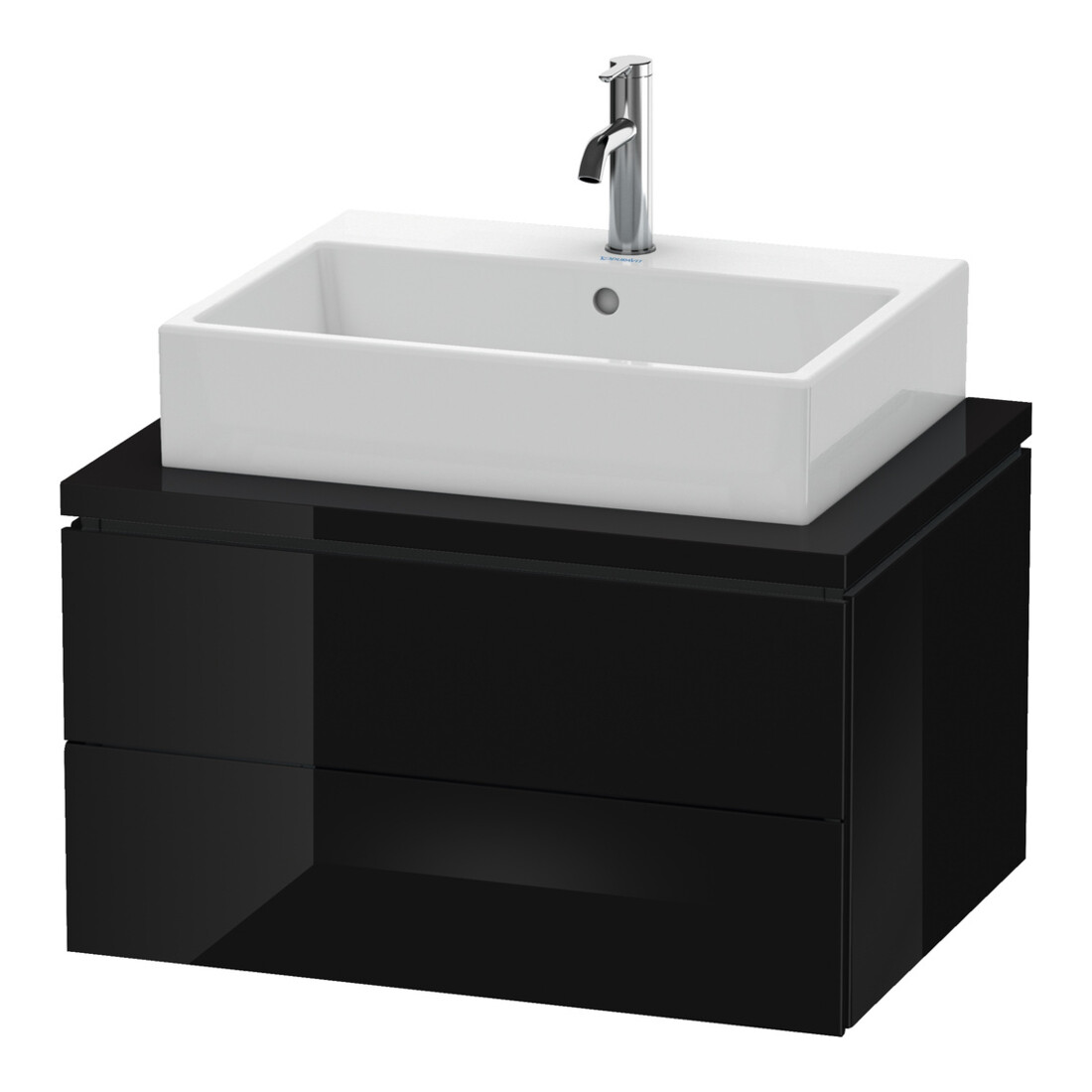 Duravit Meuble sous lavabo L-Cube 72x54,7 cm, blanc brillant, avec 2 tiroirs