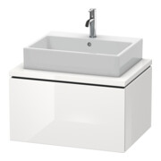 Duravit Meuble sous lavabo L-Cube 72x54,7 cm, blanc brillant, avec console, 1 tiroir