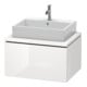 Duravit Meuble sous-lavabo L-Cube 72x54,7 cm, blanc œuf, pour console, 1 tiroir-4