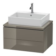 Duravit Meuble sous-lavabo L-Cube 72x54,7 cm, brillant, pour console, 2 tiroirs