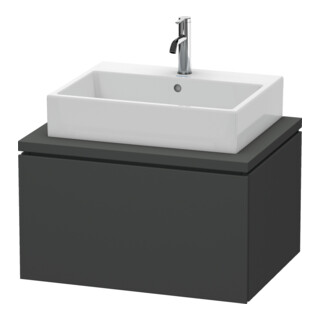 Duravit Meuble sous-lavabo L-Cube 72x54,7 cm, graphite mat, avec console, 1 tiroir