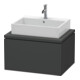 Duravit Meuble sous-lavabo L-Cube 72x54,7 cm, graphite mat, avec console, 1 tiroir-1