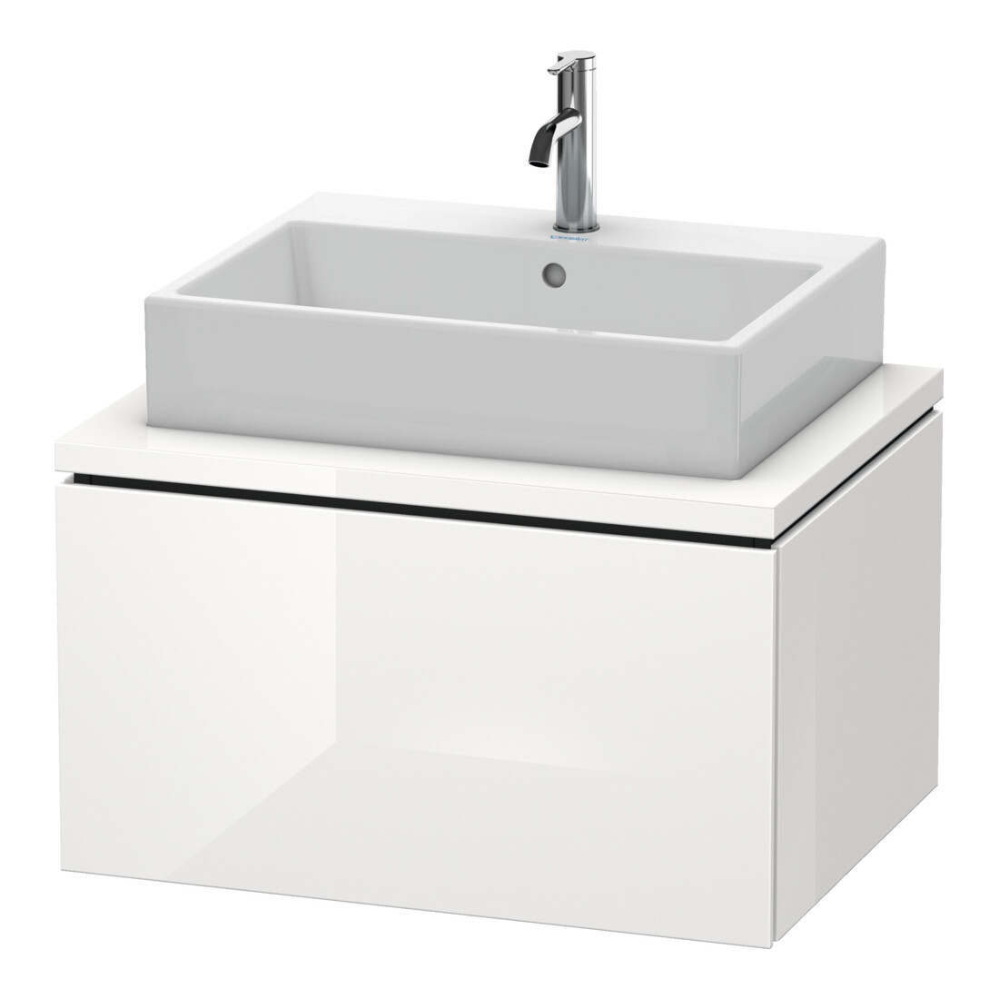 Duravit Meuble sous-lavabo L-Cube 72x54,7 cm, graphite mat, avec console, 1 tiroir