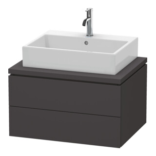 Duravit Meuble sous lavabo L-Cube 72x54,7 cm, graphite mat, f Kons, 2 tiroirs