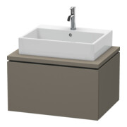 Duravit Meuble sous lavabo L-Cube 72x54,7 cm, gris mat, pour console, 1 tiroir-1