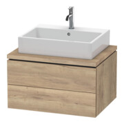 Duravit Meuble sous-lavabo L-Cube 72x54,7 cm, marbre d'œuf, pour console, 2 tiroirs