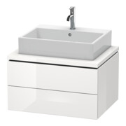 Duravit Meuble sous-lavabo L-Cube 72x54,7 cm, marbre d'œuf, pour console, 2 tiroirs-2