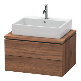 Duravit Meuble sous lavabo L-Cube 72x54,7 cm, noyer naturel, pour console, 2 tiroirs