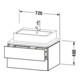 Duravit Meuble sous lavabo L-Cube 72x54,7 cm, sans console, 2 tiroirs