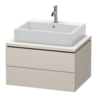 Duravit Meuble sous lavabo L-Cube 72x54,7 cm, taupe mat, avec 2 tiroirs