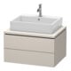 Duravit Meuble sous lavabo L-Cube 72x54,7 cm, taupe mat, avec 2 tiroirs-1
