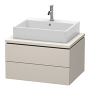 Duravit Meuble sous lavabo L-Cube 72x54,7 cm, taupe mat, avec 2 tiroirs