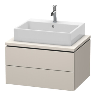 Duravit Meuble sous lavabo L-Cube 72x54,7 cm, taupe mat, f Kons, 2 tiroirs