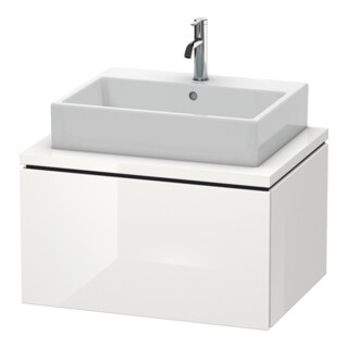 Duravit Meuble sous-lavabo L-Cube 72x54,7cm, blanc brillant, avec console, 1 tiroir