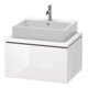 Duravit Meuble sous-lavabo L-Cube 72x54,7cm, blanc mat, pour console, 1 tiroir