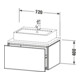 Duravit Meuble sous-lavabo L-Cube 72x54,7cm, blanc mat, pour console, 1 tiroir