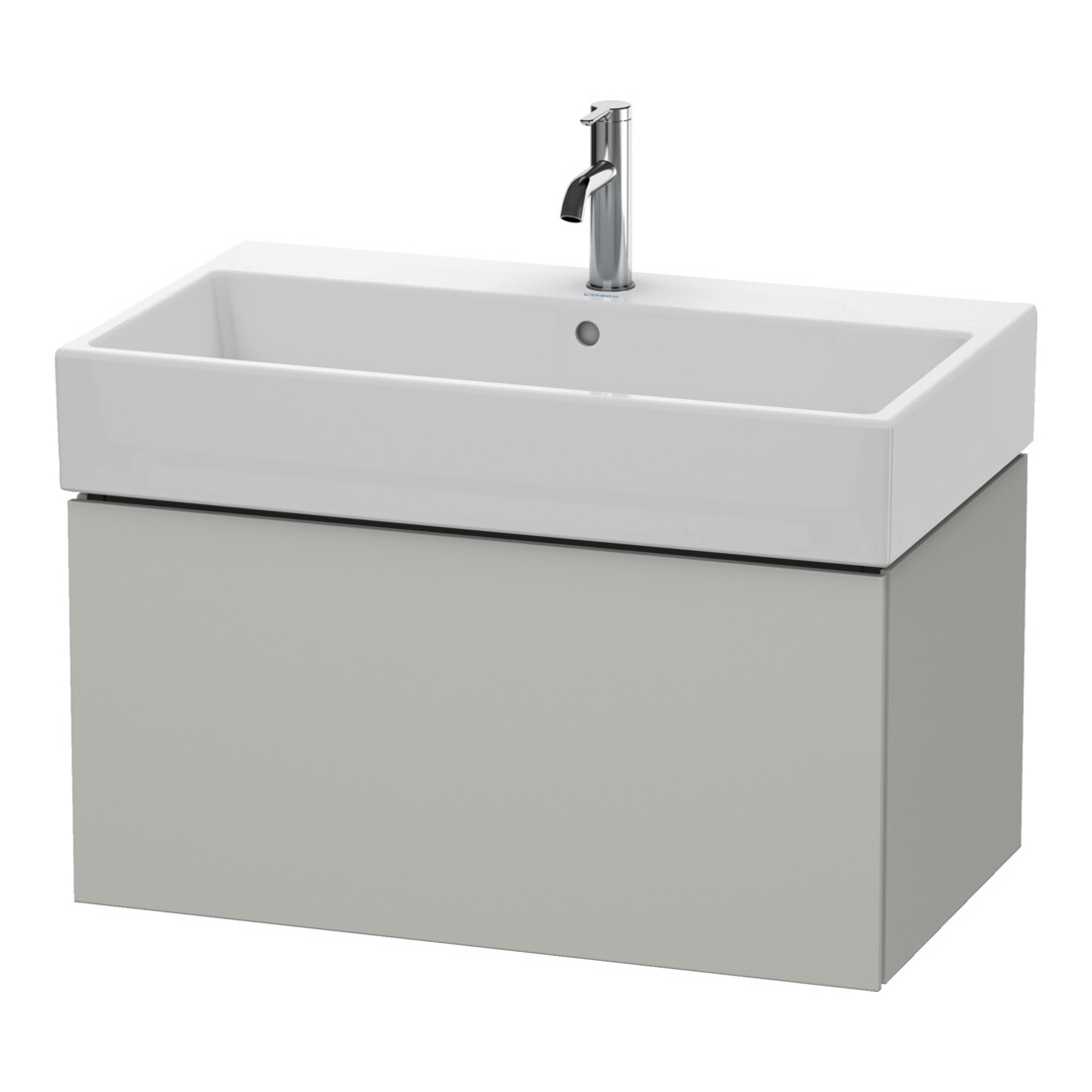 Duravit Meuble sous-lavabo L-Cube 78,4 x 45,9 cm, béton gris, 1 tiroir, suspendu