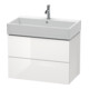 Duravit Meuble sous lavabo L-Cube 78,4 x 45,9 cm, blanc brillant, 2 tiroirs, suspendu-1