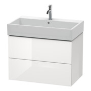 Duravit Meuble sous lavabo L-Cube 78,4 x 45,9 cm, blanc brillant, 2 tiroirs, suspendu