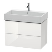 Duravit Meuble sous lavabo L-Cube 78,4 x 45,9 cm, blanc brillant, 2 tiroirs, suspendu