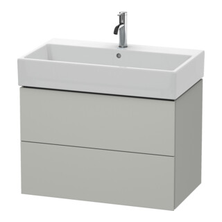 Duravit Meuble sous lavabo L-Cube 78,4 x 45,9 cm, blanc mat, 2 tiroirs, suspendu
