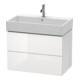 Duravit Meuble sous-lavabo L-Cube 78,4 x 45,9 cm, blanc œuf, 2 tiroirs, suspendu