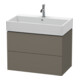 Duravit Meuble sous-lavabo L-Cube 78,4 x 45,9 cm, f G m, 2 tiroirs, suspendu-1