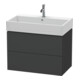 Duravit Meuble sous lavabo L-Cube 78,4 x 45,9 cm, graphite mat, 2 tiroirs, suspendu-1