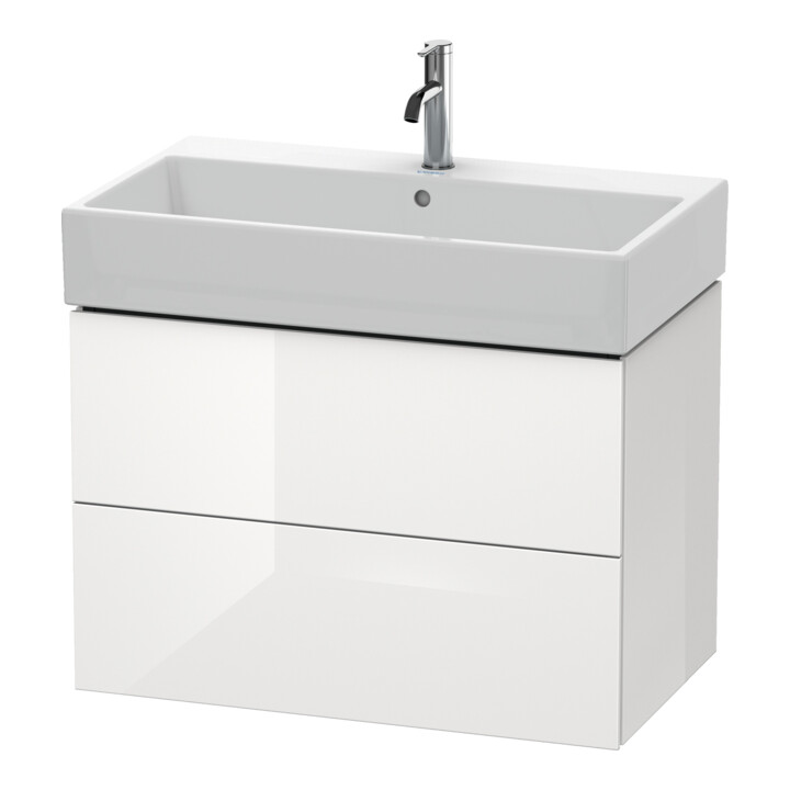 Duravit Meuble sous lavabo L-Cube 78,4 x 45,9 cm, graphite mat, 2 tiroirs, suspendu