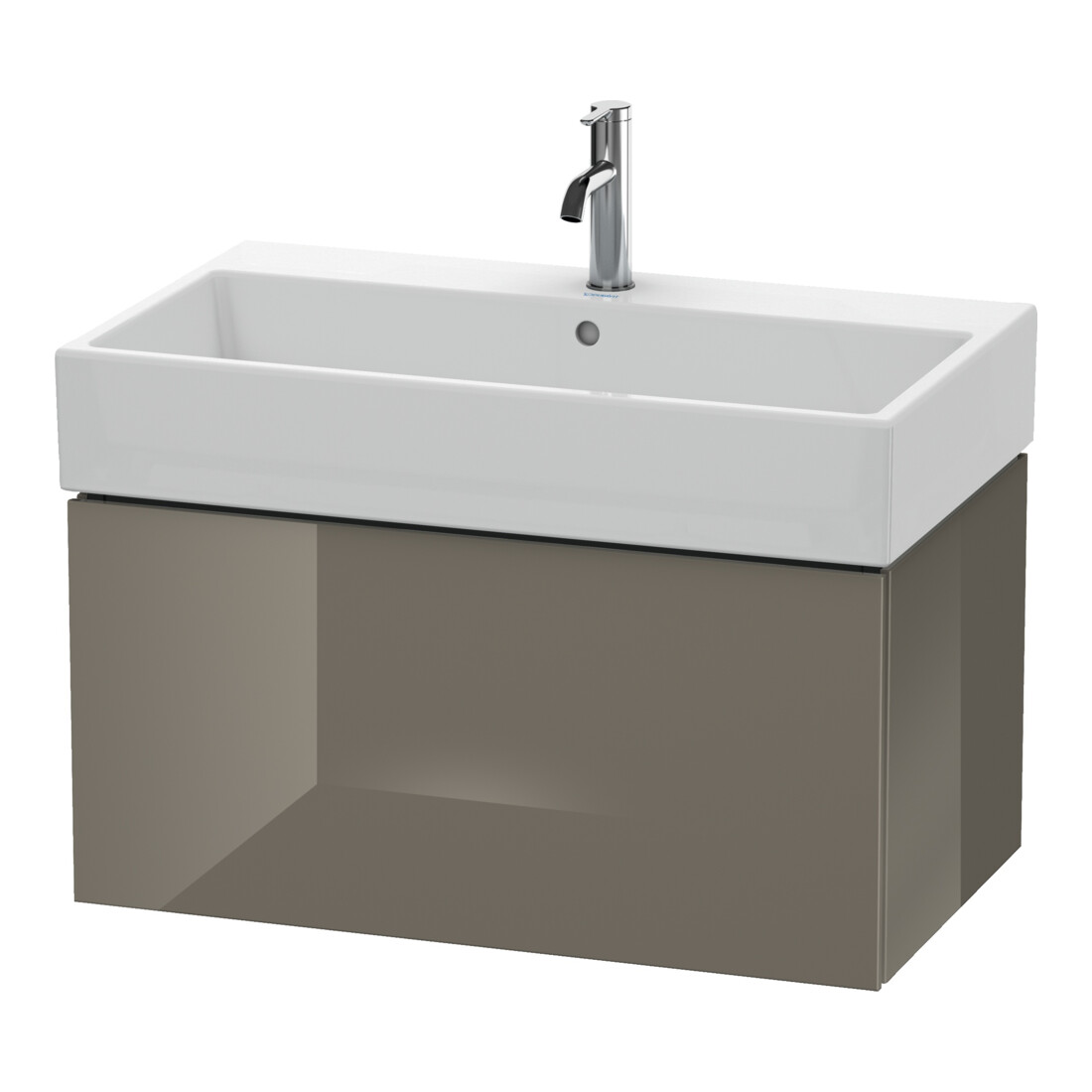 Duravit Meuble sous-lavabo L-Cube 78,4 x 45,9 cm, laqué brillant, 1 tiroir, suspendu