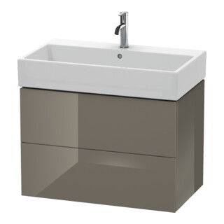 Duravit Meuble sous lavabo L-Cube 78,4 x 45,9 cm, laqué brillant, 2 tiroirs, suspendu