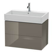 Duravit Meuble sous lavabo L-Cube 78,4 x 45,9 cm, laqué brillant, 2 tiroirs, suspendu