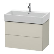 Duravit Meuble sous-lavabo L-Cube 78,4 x 45,9 cm, taupe, 2 tiroirs, suspendu