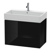 Duravit Meuble sous lavabo L-Cube 78,4x45,9 cm, blanc brillant, 2 tiroirs, suspendu