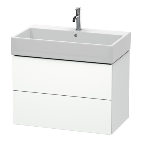 Duravit Meuble sous-lavabo L-Cube 78,4x45,9 cm, blanc mat, 2 tiroirs, suspendu