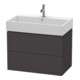 Duravit Meuble sous-lavabo L-Cube 78,4x45,9 cm, gris mat, 2 tiroirs, suspendu-1