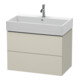 Duravit Meuble sous-lavabo L-Cube 78,4x45,9 cm, Tau mat, 2 tiroirs, suspendu-1
