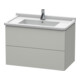 Duravit Meuble sous-lavabo L-Cube 82x46,9 cm, béton gris, 2 tiroirs, suspendu-1