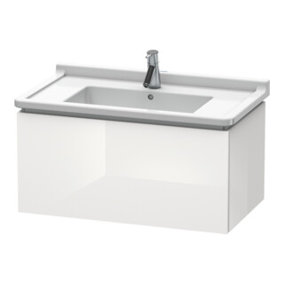 Duravit Meuble sous-lavabo L-Cube 82x46,9 cm, blanc brillant, 1 tiroir, suspendu