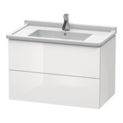 Duravit Meuble sous lavabo L-Cube 82x46,9 cm, blanc brillant, 2 tiroirs, suspendu-1