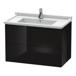 Duravit Meuble sous-lavabo L-Cube 82x46,9 cm, blanc brillant, 2 tiroirs, suspendu