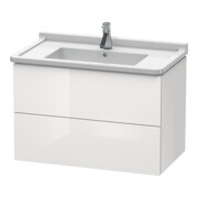 Duravit Meuble sous-lavabo L-Cube 82x46,9 cm, blanc brillant, 2 tiroirs, suspendu