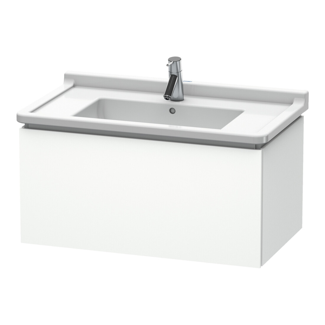 Duravit Meuble sous lavabo L-Cube 82x46,9 cm, blanc mat, 1 tiroir, suspendu